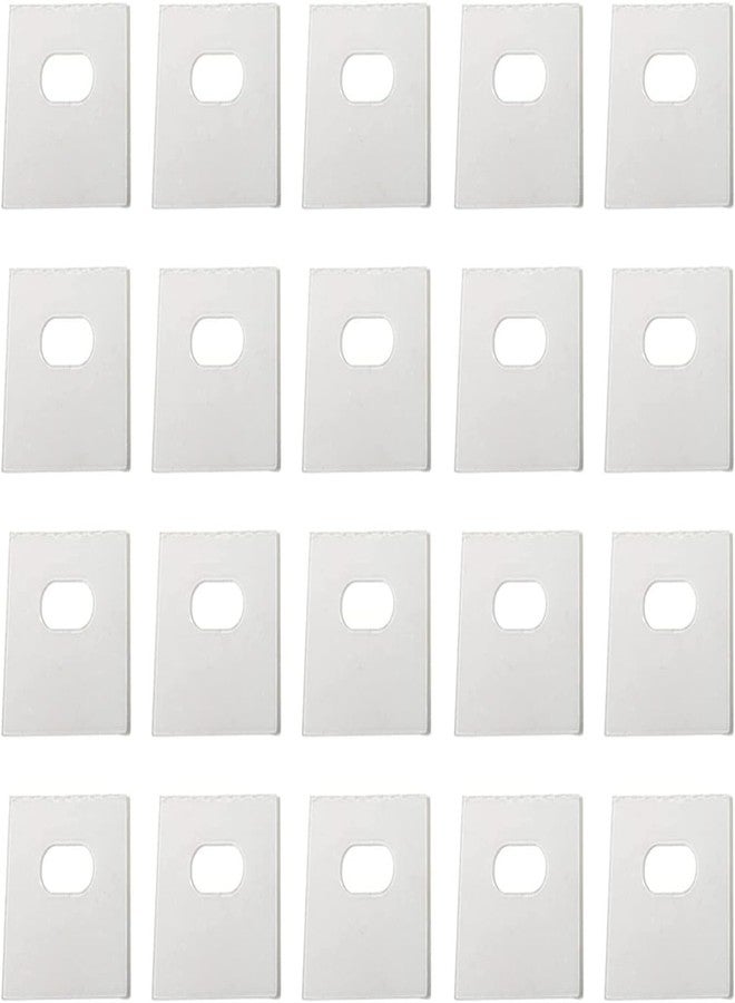 20 قطعة من شريط لاصق شفاف لإصلاح الستائر الرأسية الصغيرة، مع فتحات مقطوعة مسبقًا، ملحقات الستائر الرأسية والستائر. - Image 1